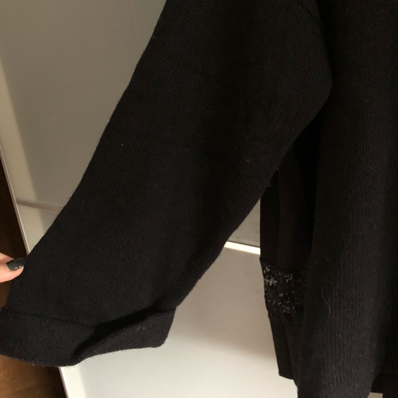 French Connection Black with Lace Back Detail Sweater. - Picture 6 of 8